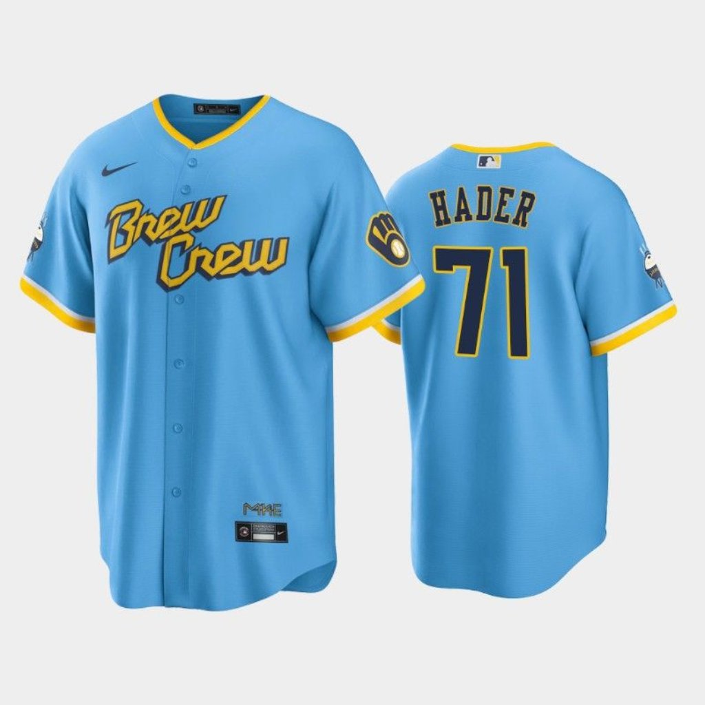 Milwaukee Brewers Josh Hader 2022 City Blue Jersey